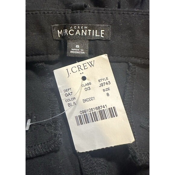 J. Crew Mercantile Effortless Slim Crop Pants Black Size 8 NWT!!! - Picture 4 of 5
